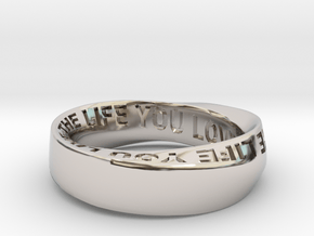 Live The Life You Love - Mobius Ring 6mm band in Platinum