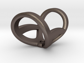 Ring For Vandermelo (infinity) in Polished Bronzed Silver Steel