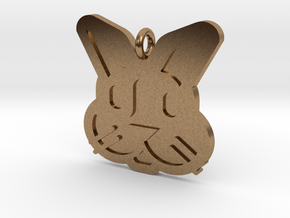 Rabbit Pendant in Natural Brass