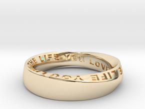 Live The Life You Love - Mobius Ring 4.5mm band in 14K Yellow Gold: 5.5 / 50.25