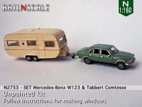 SET Mercedes-Benz & Tabbert Comtesse (N 1:160) in Tan Fine Detail Plastic