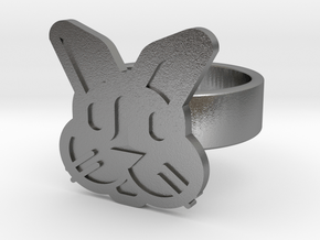 Rabbit Ring in Natural Silver: 8 / 56.75