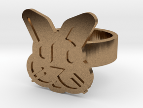 Rabbit Ring in Natural Brass: 8 / 56.75