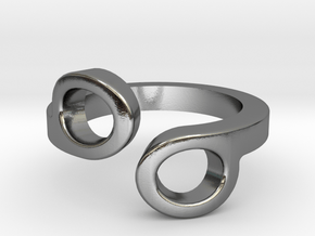"Hex Key" Contrarie' Ring in Polished Silver