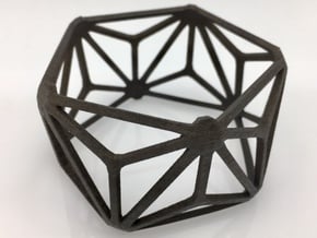 Catalan Bracelet - Triakis Icosahedron in Matte Black Steel: Medium
