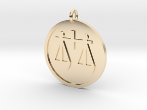 Scales Pendant in 14k Gold Plated Brass