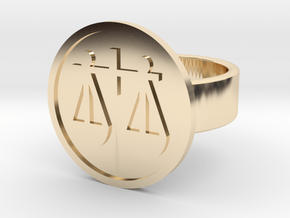 Scales Ring in 14k Gold Plated Brass: 8 / 56.75