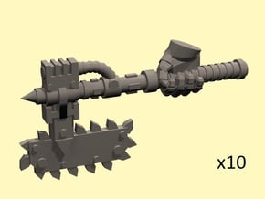 28mm Mordacius chainaxe (+right hand) in Smoothest Fine Detail Plastic