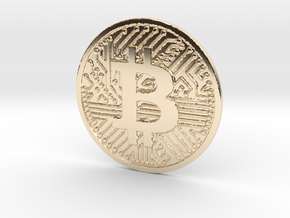 Bitcoin (2.25 Inches) in 14K Yellow Gold