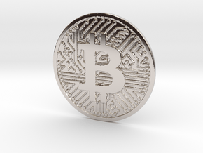 Bitcoin (2.25 Inches) in Platinum