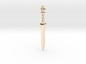 Roman Gladius Sword Pendant/Keychain in 14K Yellow Gold