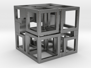 Perfect Cubed Cube Frame 41-20-1 in Natural Silver
