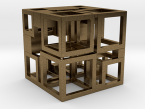 Perfect Cubed Cube Frame 41-20-1 in Natural Bronze
