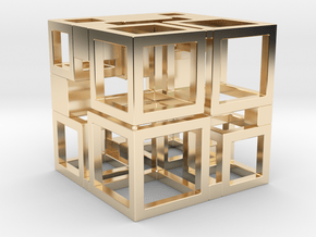 Perfect Cubed Cube Frame 41-20-1 in 14K Yellow Gold