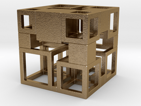 Perfect Cubed Cube Frame 41-20-2 in Polished Gold Steel