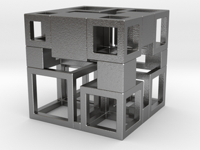 Perfect Cubed Cube Frame 41-20-2 in Natural Silver
