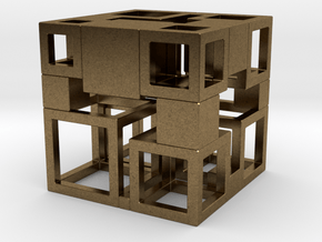 Perfect Cubed Cube Frame 41-20-2 in Natural Bronze