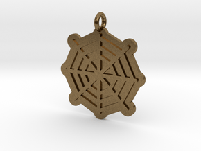 Spider Web Pendant in Natural Bronze