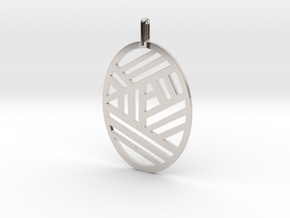 The Bonnie Pendant in Rhodium Plated Brass