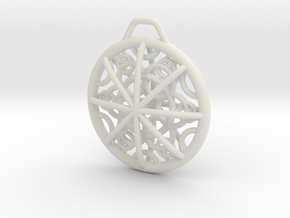 Circles 3D in White Natural Versatile Plastic