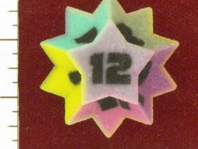 Rhombic Hexecontahedron as d12 in Full Color Sandstone
