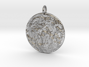 Moonscape Pendant in Natural Silver