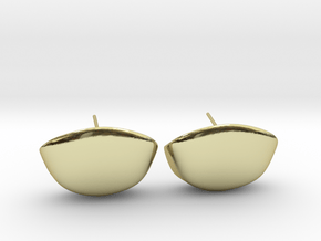 Cup Earring Pair  in 18k Gold Plated Brass