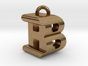 3D-Initial-BB in Natural Brass
