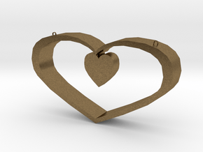 Heart Pendant - Small in Natural Bronze