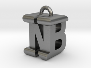 3D-Initial-BN in Polished Bronze Steel