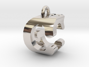 3D-Initial-CG in Rhodium Plated Brass