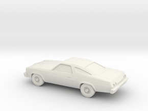 1/87 1973 Chevrolet Chevelle Coupe in White Natural Versatile Plastic