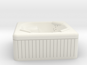 Jacuzzi Outdoor Hot Tub N-scale in White Natural Versatile Plastic