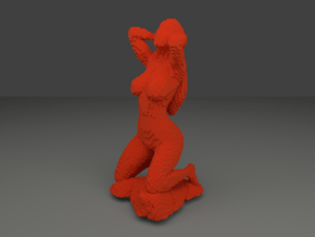 SQULP® Sculpture Girl in Spring  in Red Processed Versatile Plastic