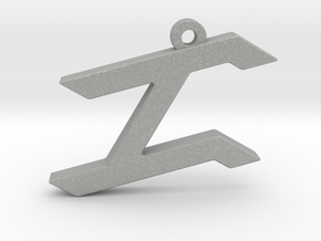 Letter ZAYIN - Paleo Hebrew -  With Chain Loop in Aluminum