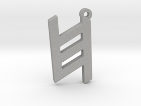 Letter KHET - Paleo Hebrew - With Chain Loop in Aluminum