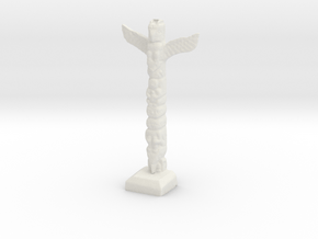 S Scale Totem Pole in White Natural Versatile Plastic