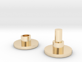 Spinner Caps in 14k Gold Plated Brass
