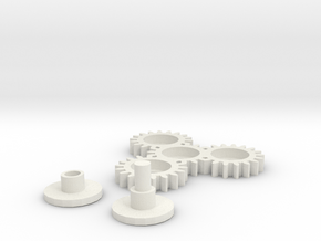 Spike Spinner in White Natural Versatile Plastic