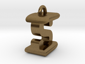 3D-Initial-IS in Natural Bronze