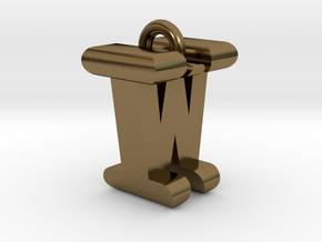 3D-Initial-IW in Polished Bronze