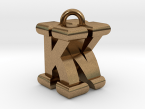 3D-Initial-KN in Natural Brass