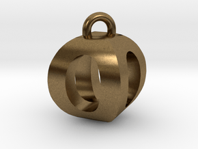 3D-Initial-OO in Natural Bronze