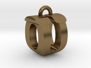3D-Initial-OU in Natural Bronze