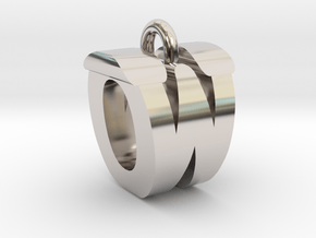 3D-Initial-OW in Rhodium Plated Brass