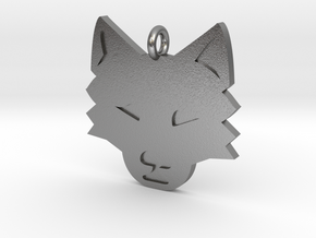 Wolf Pendant in Natural Silver