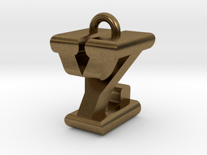 3D-Initial-YZ in Natural Bronze