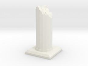 Ruined Pillar in White Natural Versatile Plastic