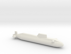 Astute-class SSN, Full Hull, 1/1800 in White Natural Versatile Plastic