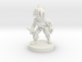 Halfling Female Rogue in White Natural Versatile Plastic